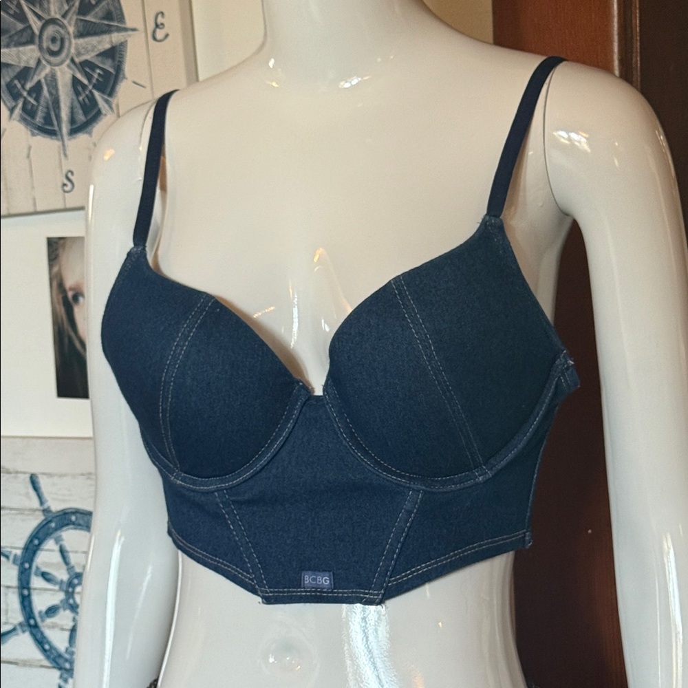 BCBG Women's Dark Blue Bralette size 36 C like new
